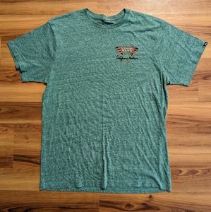 Vans California Native Green Men's XL Logo Waves Short Sleeves T Shirt Off Wall
